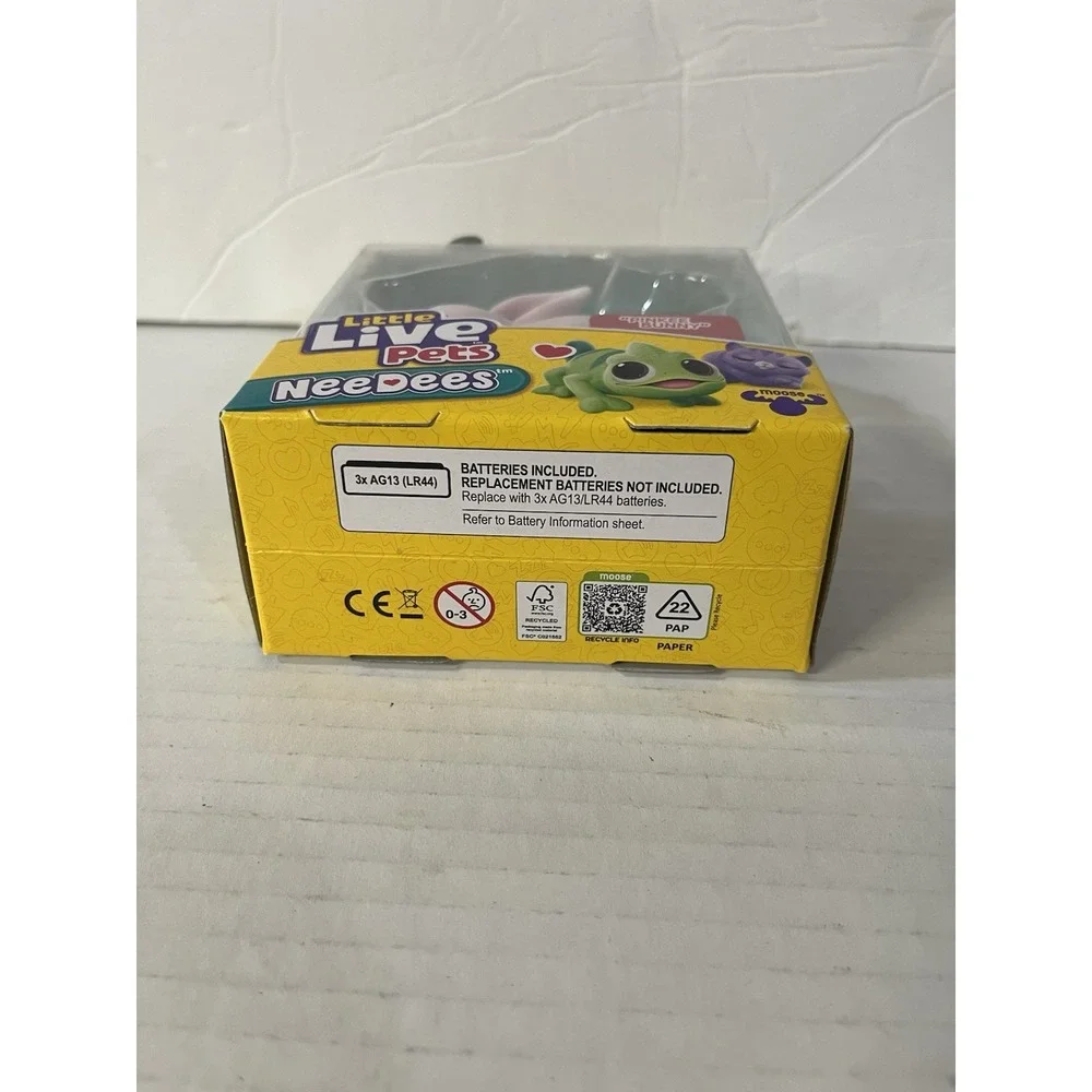 Little Live Pets NeeDees Toy Kids OS Pink Pinkee Bunny Interactive Pet New